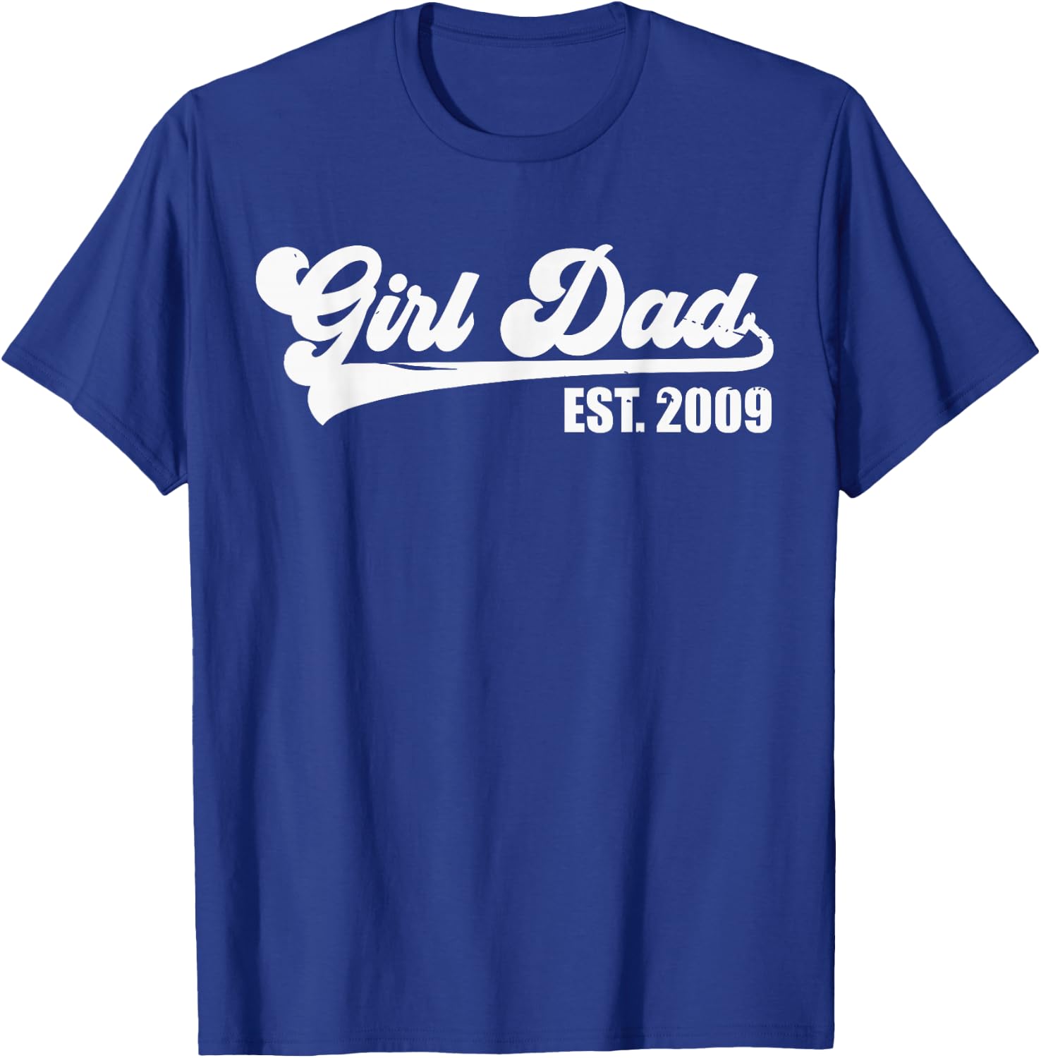 Girl Dad Est 2009 Retro Proud Vintage Father of Daughters T-Shirt - T-Shirt | Royal
