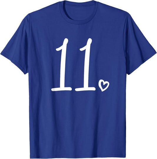 11st Birthday Girls Number 11 Elves Cute 11 Years Old , black, s T-Shirt - T-Shirt | Royal