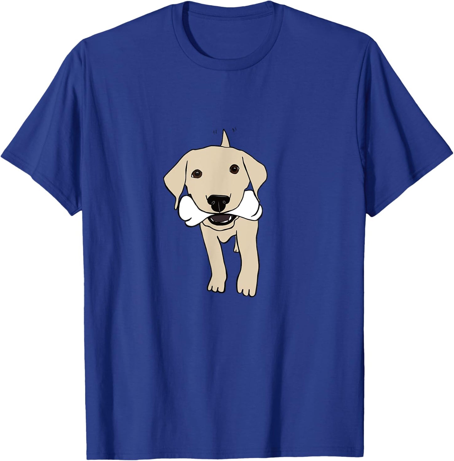 Yellow Labrador Retriever Puppy With Bone Lab Lover Gift T-Shirt - T-Shirt | Royal