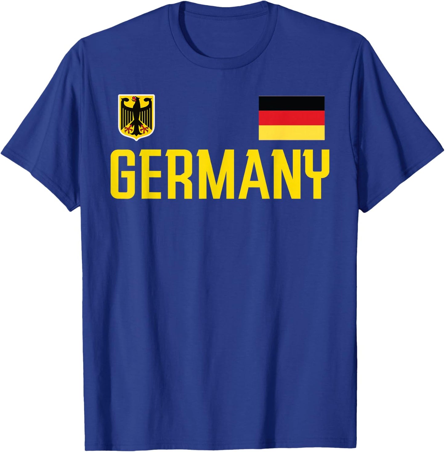 Germany Flag Deutschland Football Soccer Fan Men Women Kids T-Shirt - T-Shirt | Royal