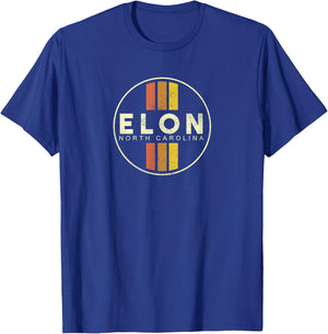 Retro Elon North Carolina T-Shirt - T-Shirt | Royal