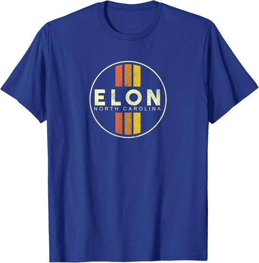 Retro Elon North Carolina T-Shirt - T-Shirt | Royal