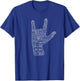 ASL I Love You Corinthians 13 Love Valentine Christian T-Shirt - T-Shirt | Royal