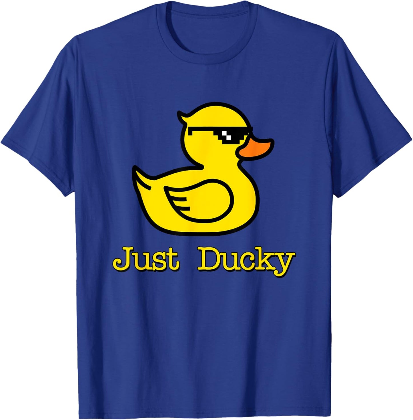 Just Ducky Cool Rubber Yellow Duck Childish Graphic Design T-Shirt - T-Shirt | Royal