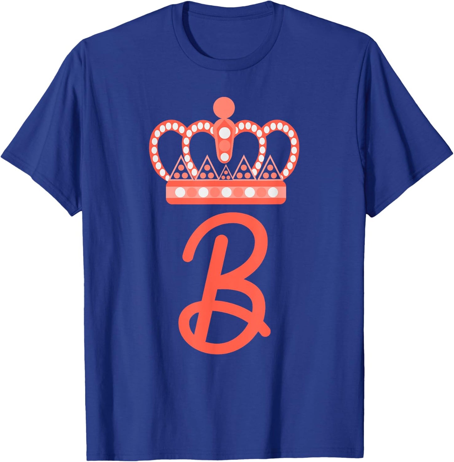 Queen B Bee Letter B Crown Alphabet Monogram Bride Bee Lover T-Shirt - T-Shirt | Royal