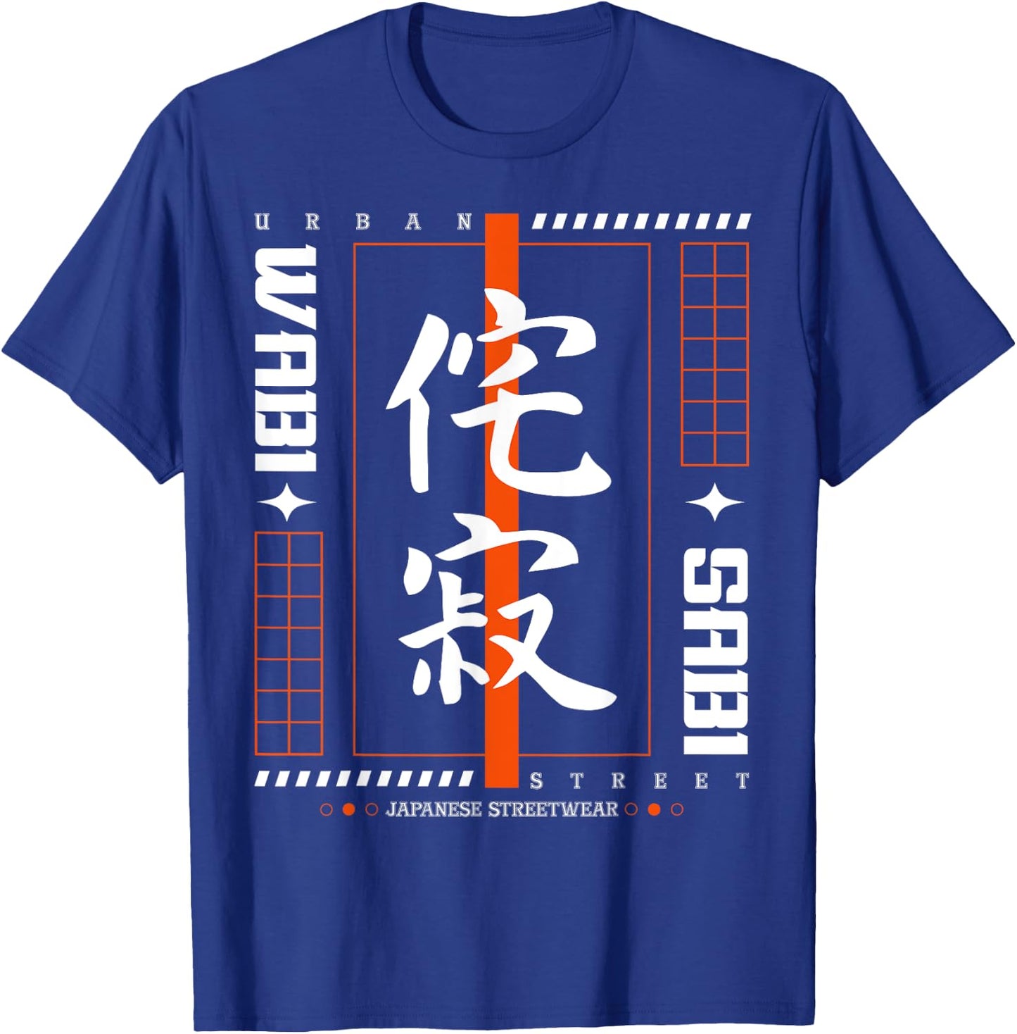 Japanese Mordern Vintage Graphical Art Traditional Men Women T-Shirt - T-Shirt | Royal