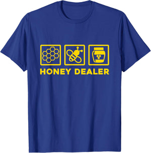 Bee Beekeeper Honeycomb Save Bees Honey Dealer Bee Motif T-Shirt - T-Shirt | Royal
