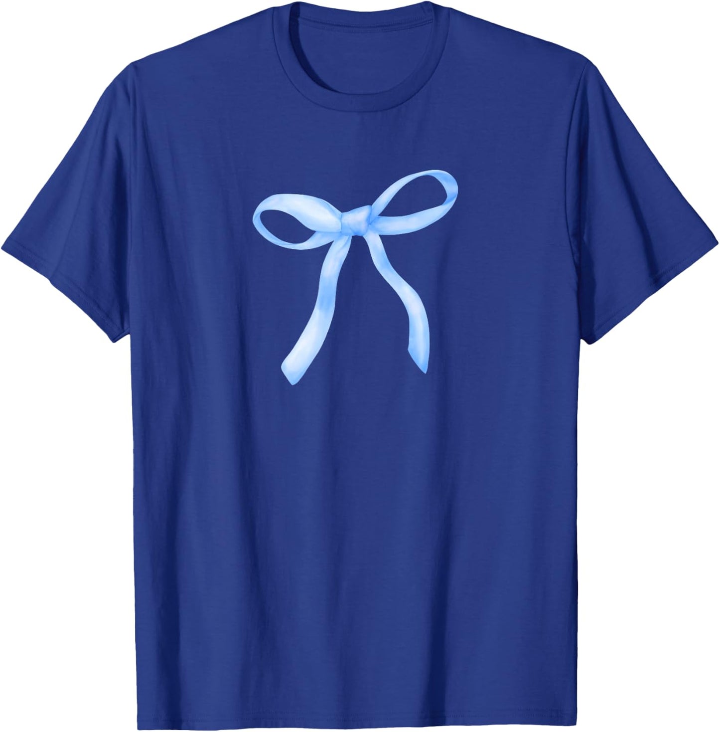 Cute Blue Bow For Girl Women T-Shirt - T-Shirt | Royal