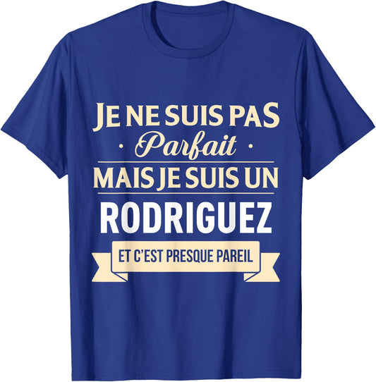 Funny Gift Rodriguez Last Name , Black, S T-Shirt - T-Shirt | Royal