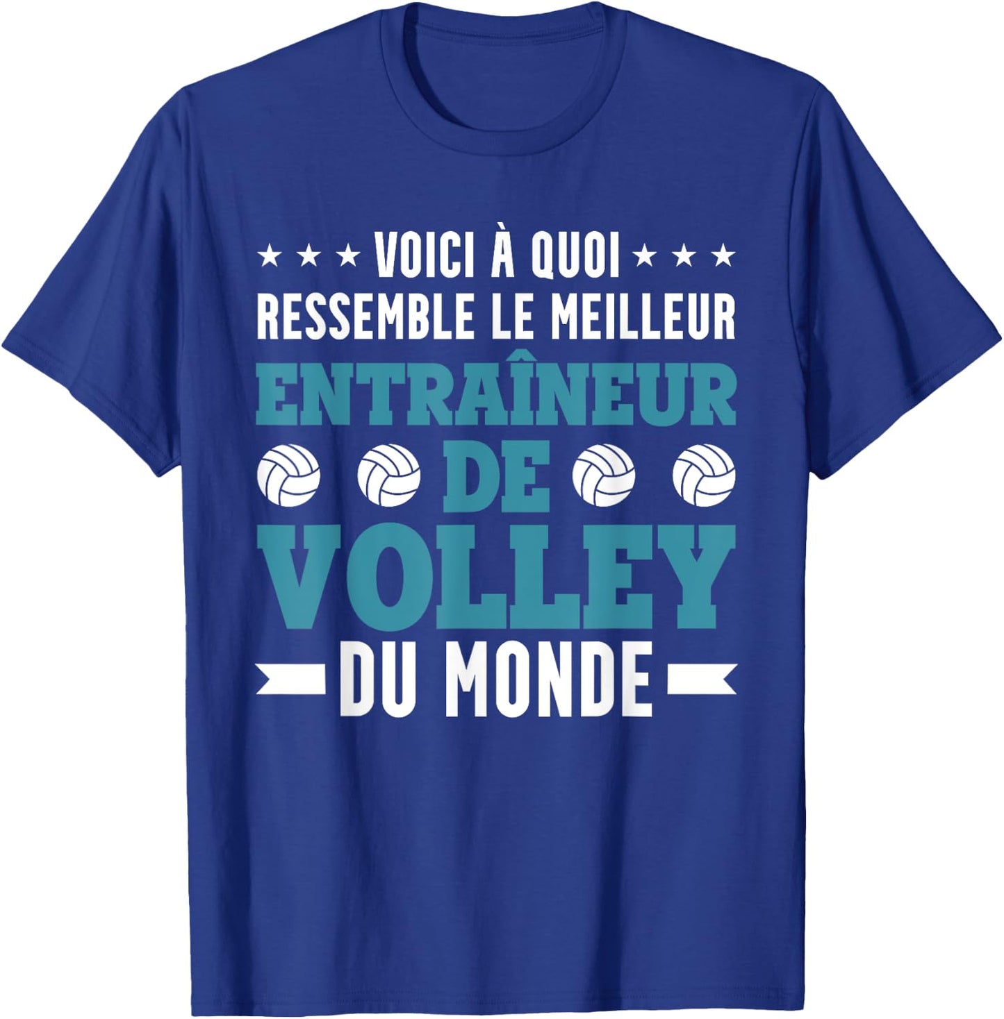 The Best Volleyball Coach Funny Volleyball Coach T-Shirt - T-Shirt | Royal