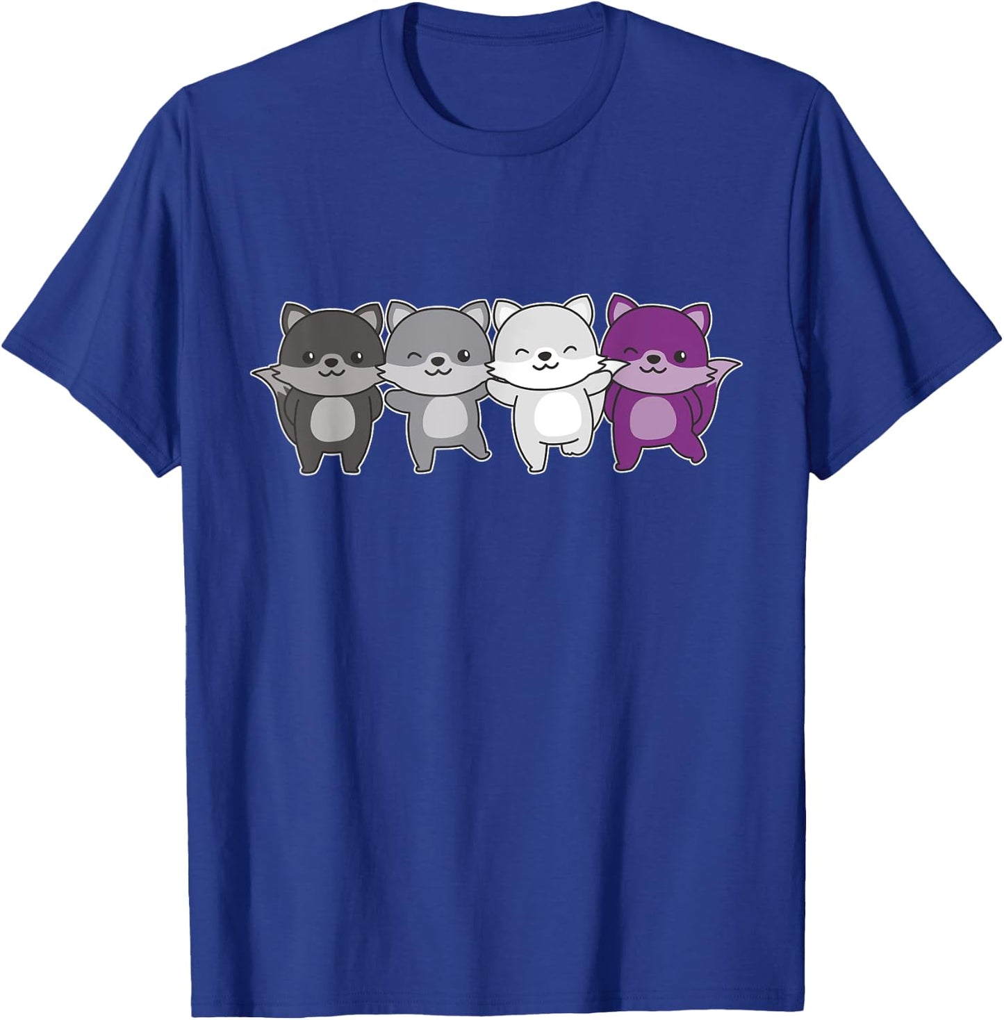 Asexual Flag Pride Lgbtq Asexual Fox T-Shirt - T-Shirt | Royal