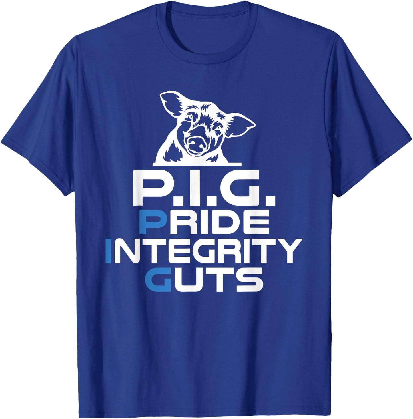 PIG Pride Integrity Guts Police T-Shirt - T-Shirt | Royal