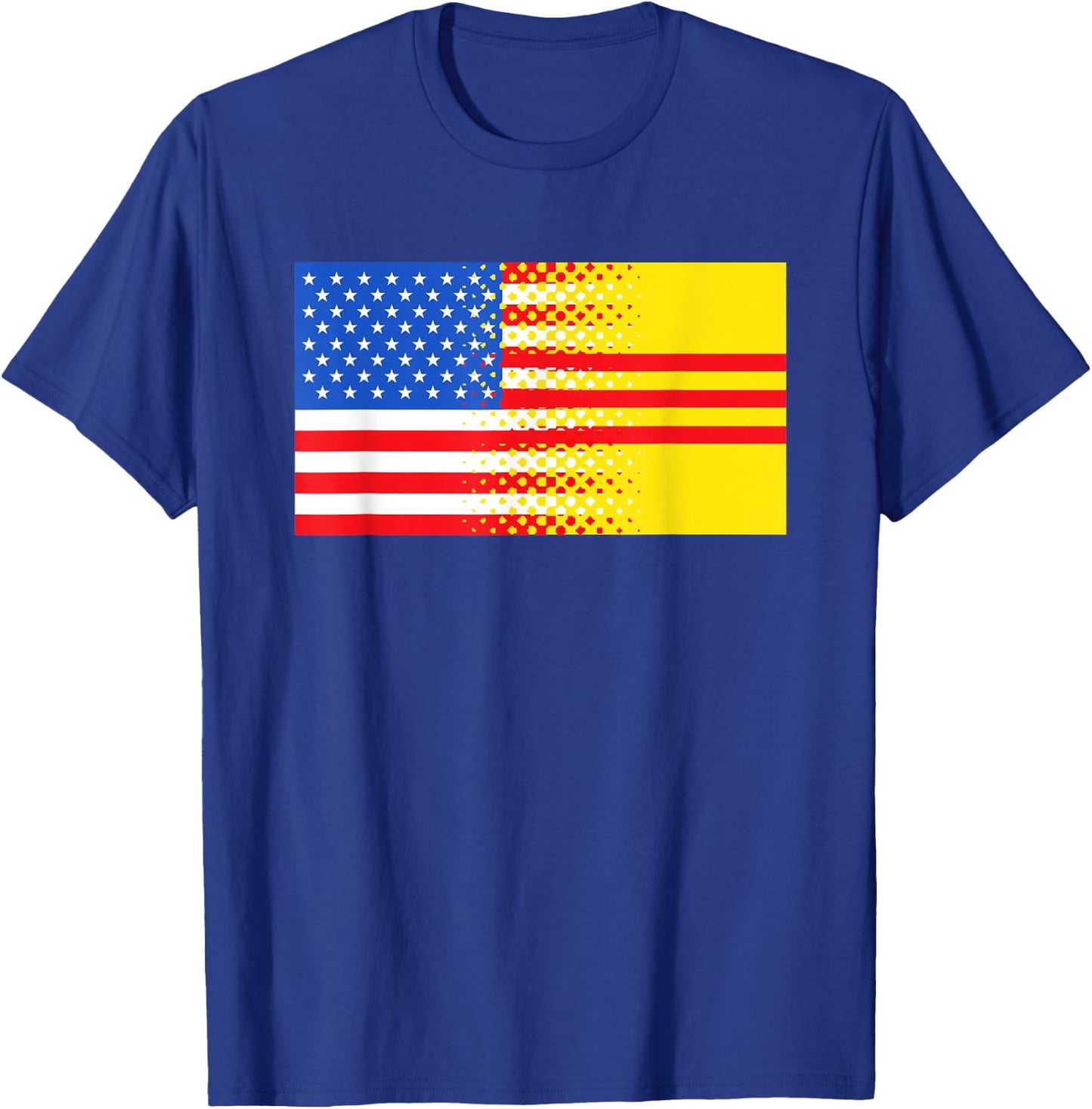 Vietnamese American South Vietnam Flag Gift T-Shirt - T-Shirt | Royal