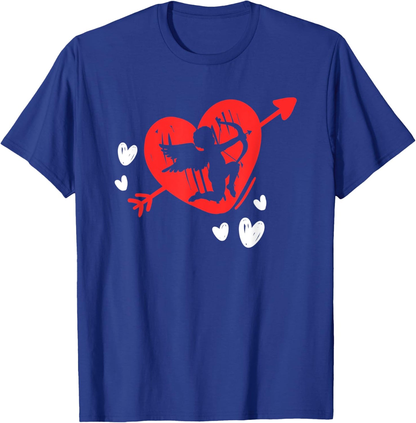 Love Couple Valentine's Day Heart Cupid Relationship Romantic Couple , black T-Shirt - T-Shirt | Royal