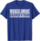 Wicked Smaht Grandfathah Wicked Smart Grandfather Distressed T-Shirt - T-Shirt | Royal