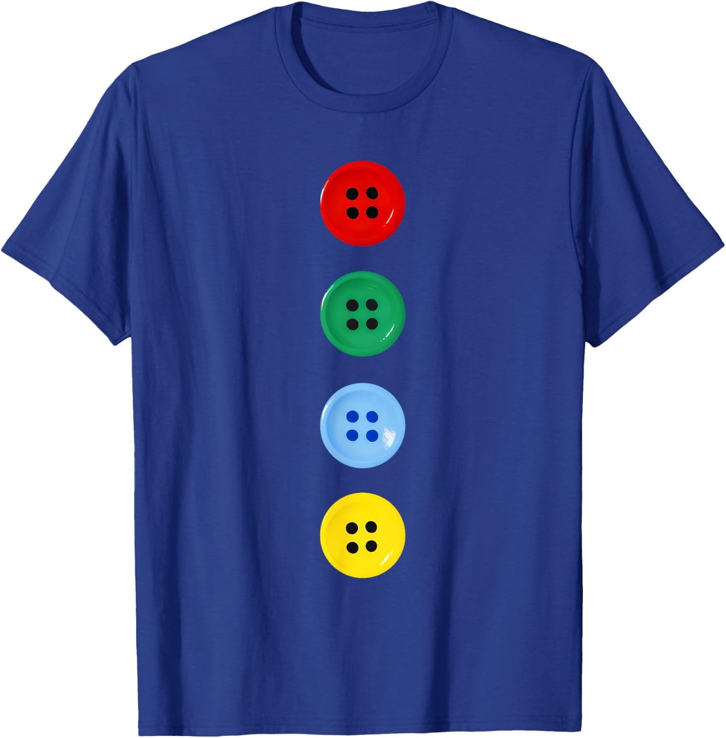 Four Groovy Buttons Blue Cat Funny Halloween Costume Kids T-Shirt - T-Shirt | Royal