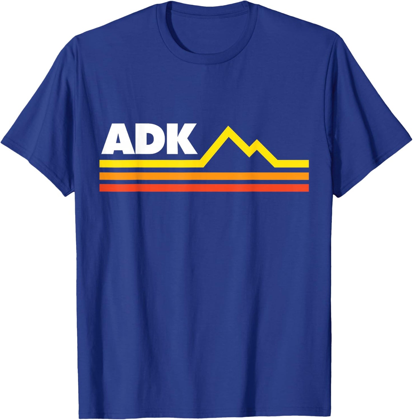 ADK Adirondack Mountains Retro T-Shirt - T-Shirt | Royal