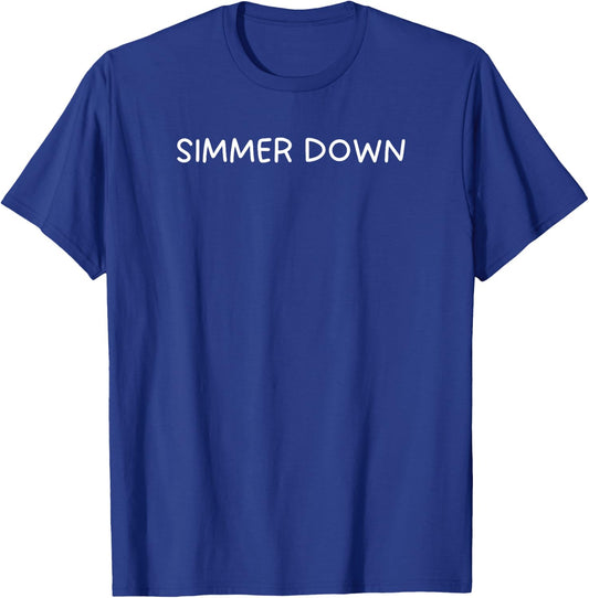 Simmer Down: Hilarious Chef Cooking Enthusiast T-Shirt - T-Shirt | Royal