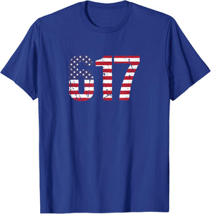 617 Massachusetts Area Code T-Shirt - T-Shirt | Royal
