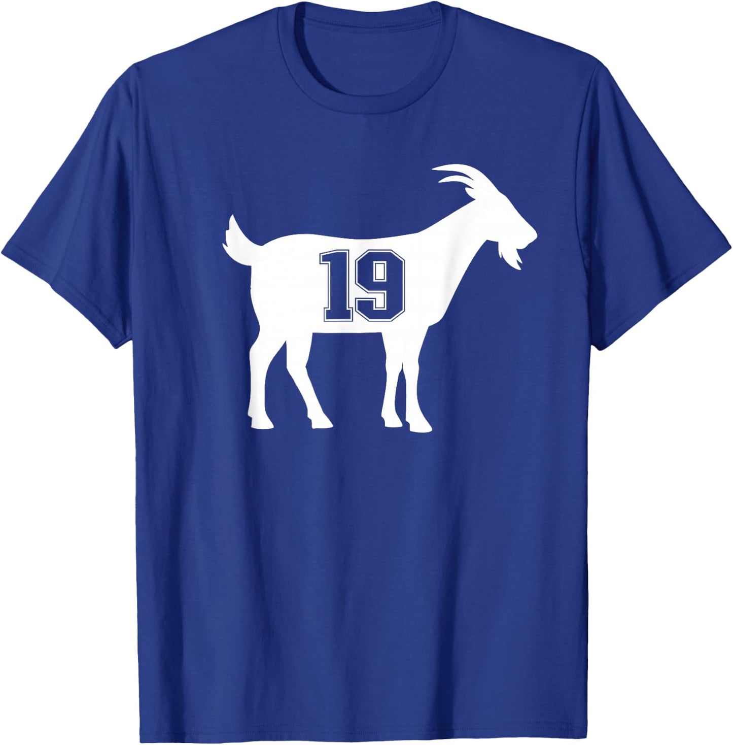 Goat 19 G.O.A.T. Number Nineteen Goat T-Shirt - T-Shirt | Royal