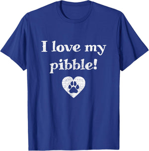 I love my pibble! pit bull puppy dog pitbull Men Women Girls Kids T-Shirt - T-Shirt | Royal