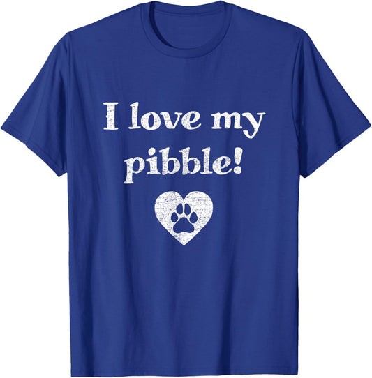 I love my pibble! pit bull puppy dog pitbull Men Women Girls Kids T-Shirt - T-Shirt | Royal
