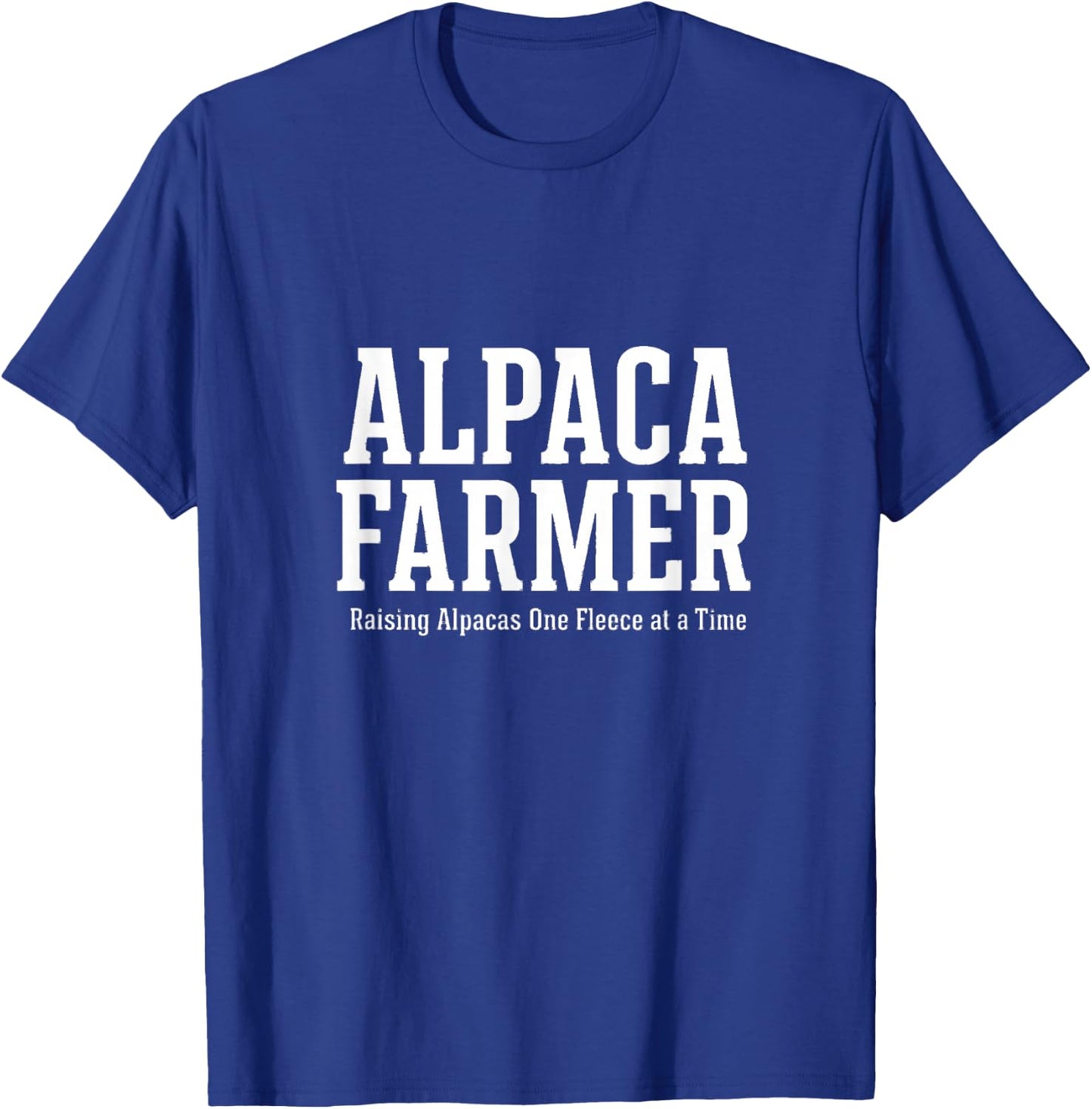 Alpaca Farmer Raising Alpacas Fleece T-Shirt - T-Shirt | Royal