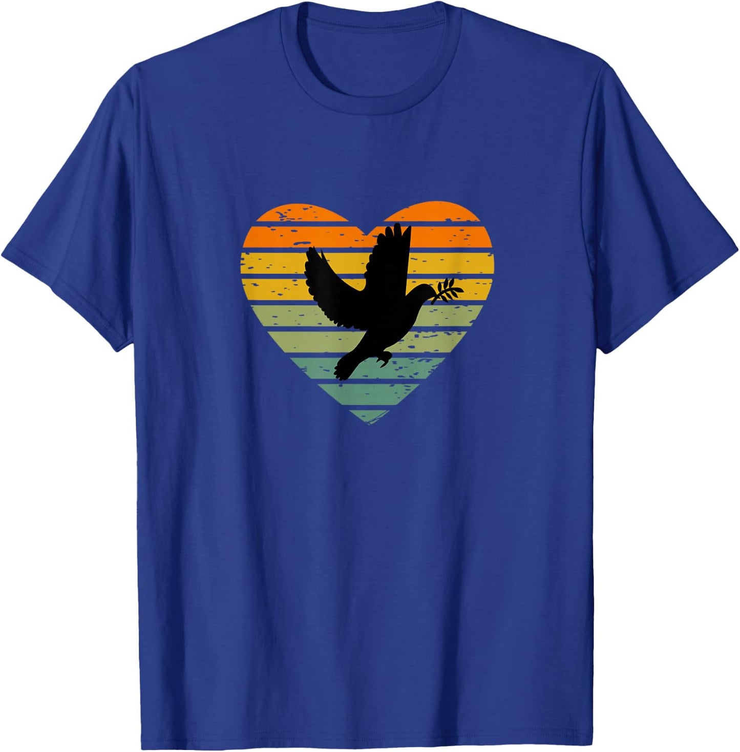 with "I Love Peace Symbol Freedom World Peace Dove of Peace T-Shirt - T-Shirt | Royal