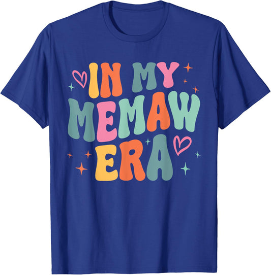 Retro Groovy In My Memaw Era Funny Family Matching T-Shirt - T-Shirt | Royal