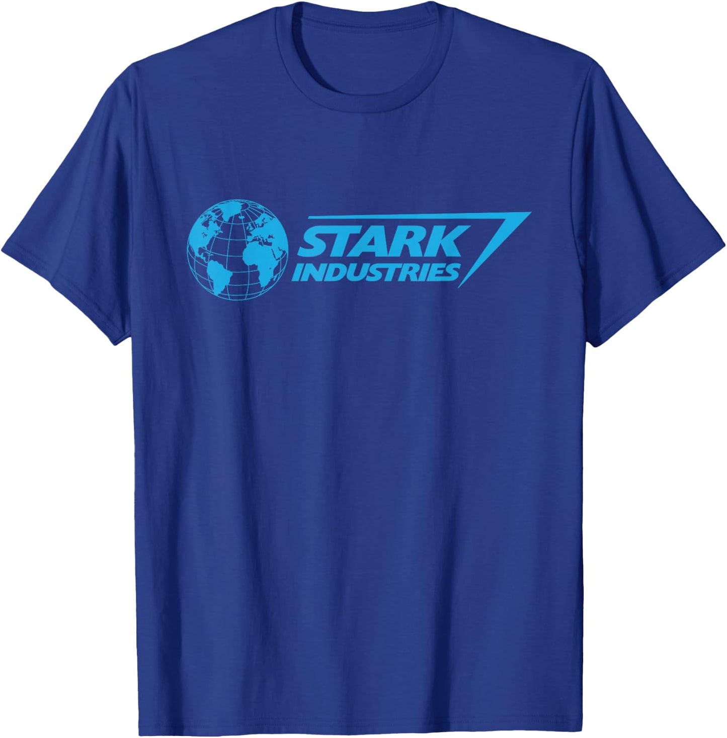 Marvel Iron Man Stark Industries Logo Blue , black T-Shirt - T-Shirt | Royal