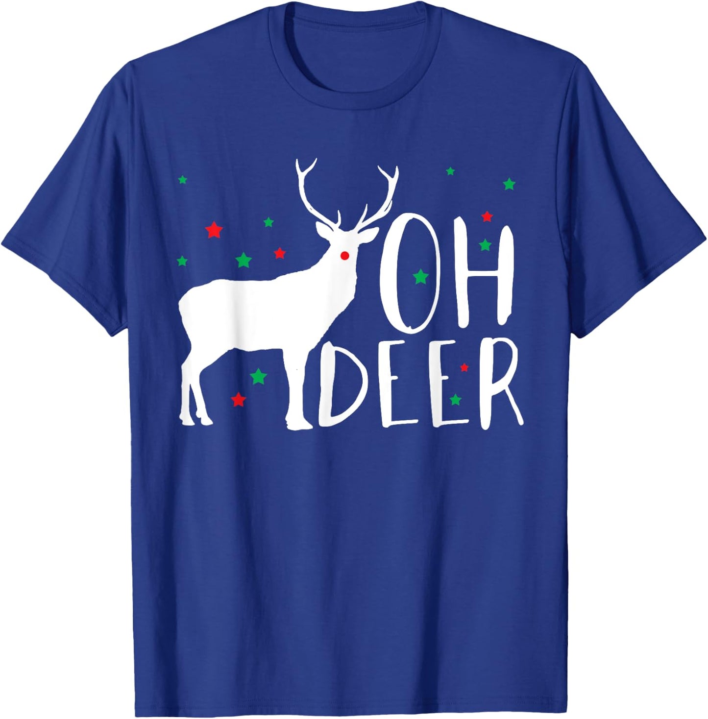 Oh Deer Hunter Hunting Antler Christmas Gift Present T-Shirt - T-Shirt | Royal