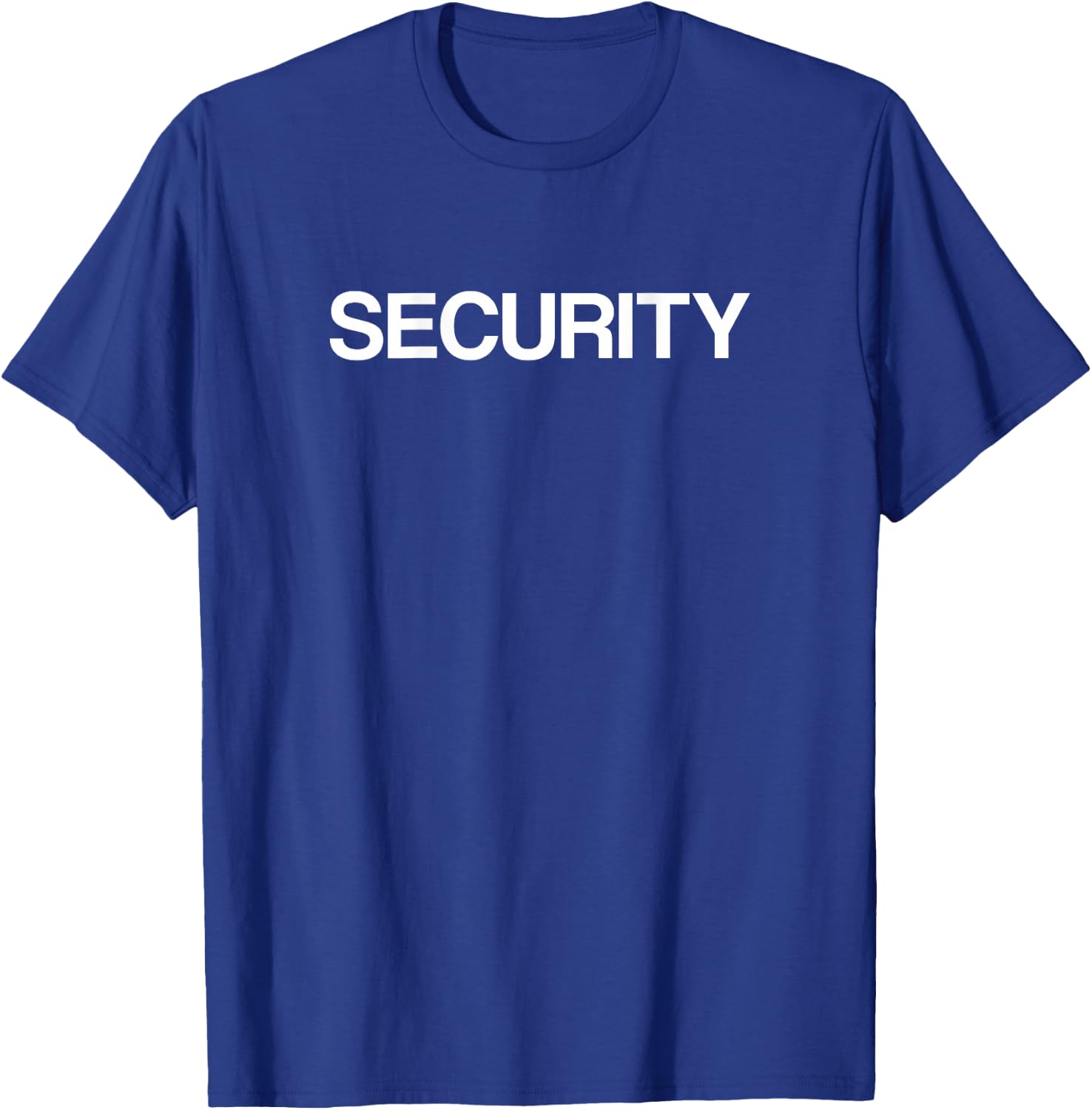 Security with Back Print on Back T-Shirt - T-Shirt | Royal