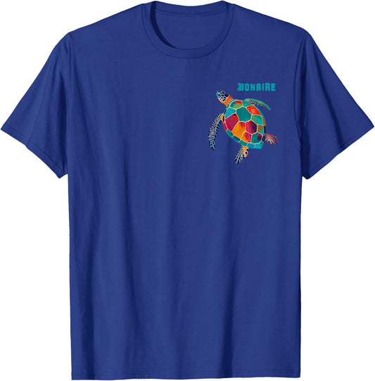 Bonaire Tribal Sea Turtle Sailing Scuba Dive Vintage T-Shirt - T-Shirt | Royal