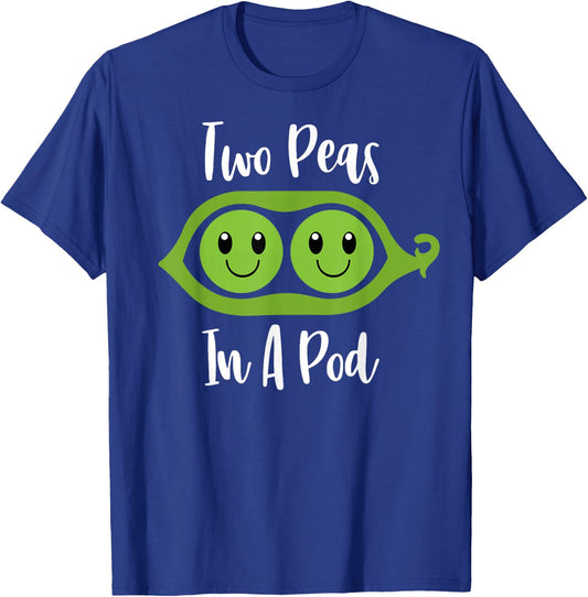 Two Peas In A Pod Couples Matching Best Friend Cute Veg T-Shirt - T-Shirt | Royal