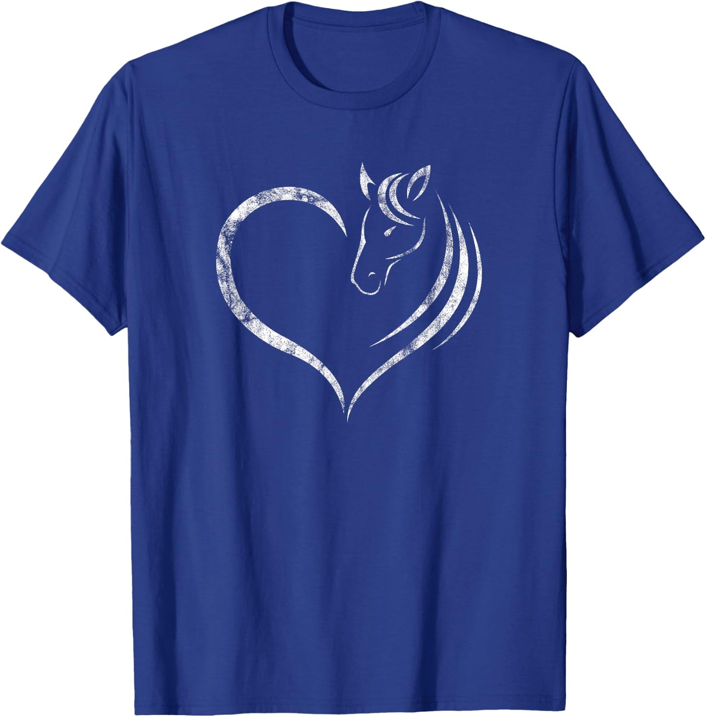 Cute Horse Lover Outfit Gift Girls Women Horse and Heart T-Shirt - T-Shirt | Royal