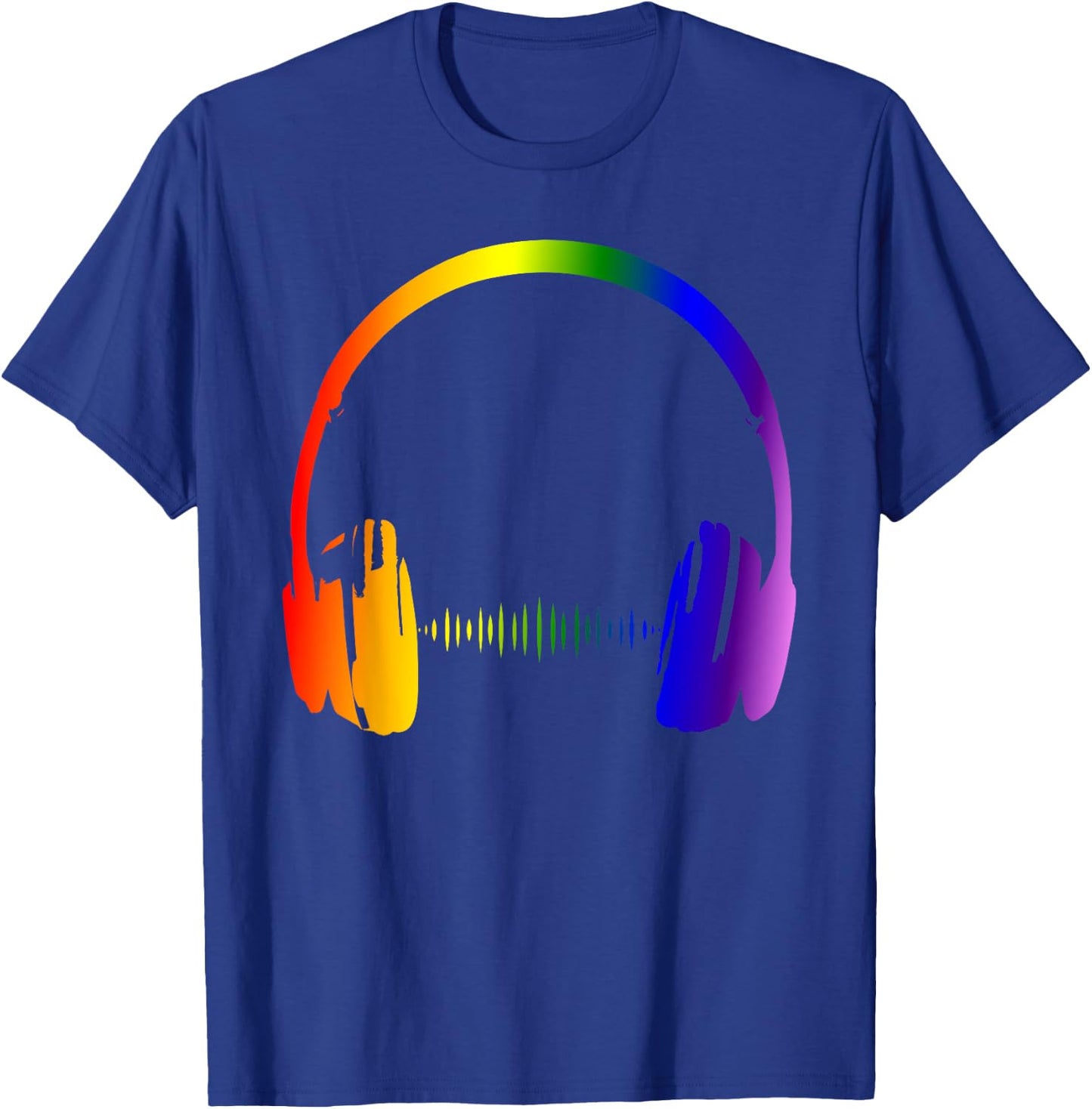 Bunte Kopfhörer Regenbogen Party Techno Radio Nachtclub DJ T-Shirt - T-Shirt | Royal