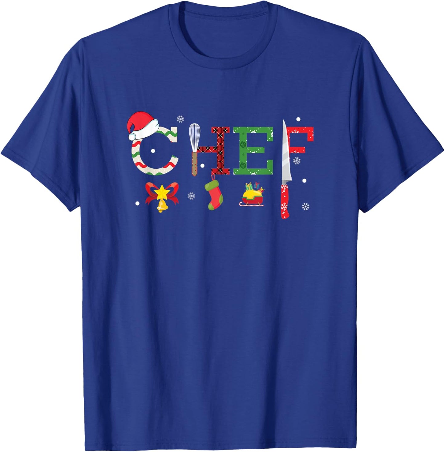 Chef - Funny Xmas Cooking Lover Food Maker Gift -Adults Black Small Short Sleeve Winter Holiday T-Shirt - T-Shirt | Royal