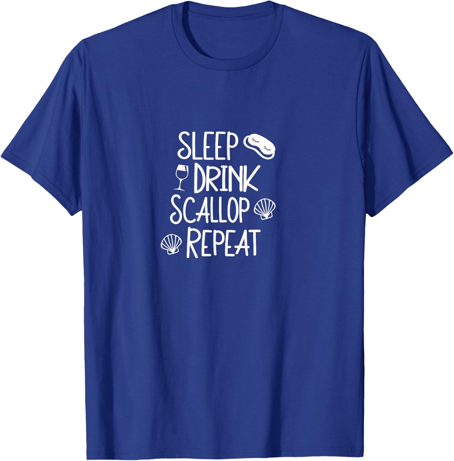 Sleep Drink Scallop Repeat Scalloping T-Shirt - T-Shirt | Royal