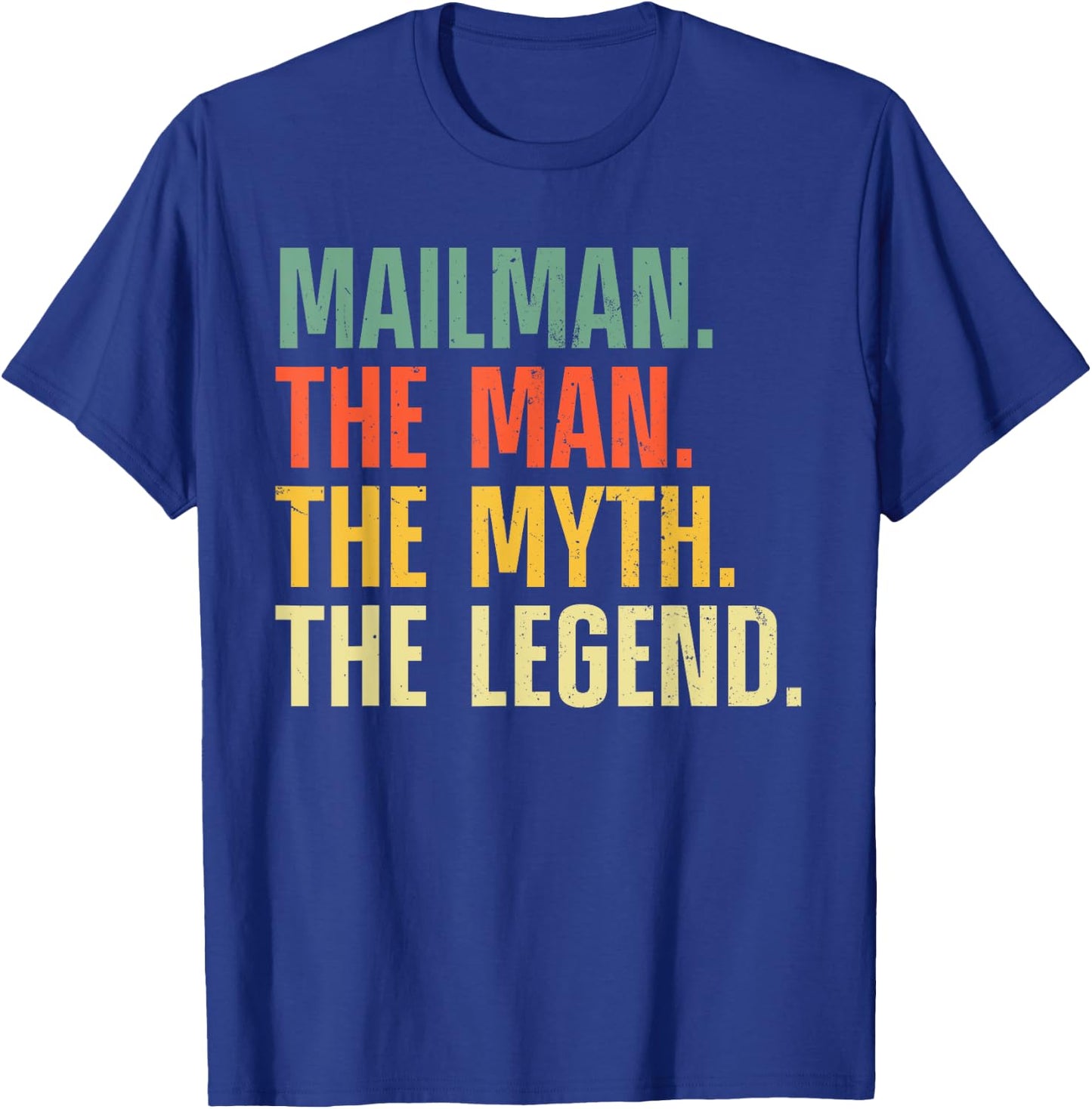 Mailman Art Dad Mail Carrier Postal Worker Mail Man T-Shirt - T-Shirt | Royal
