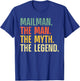 Mailman Art Dad Mail Carrier Postal Worker Mail Man T-Shirt - T-Shirt | Royal