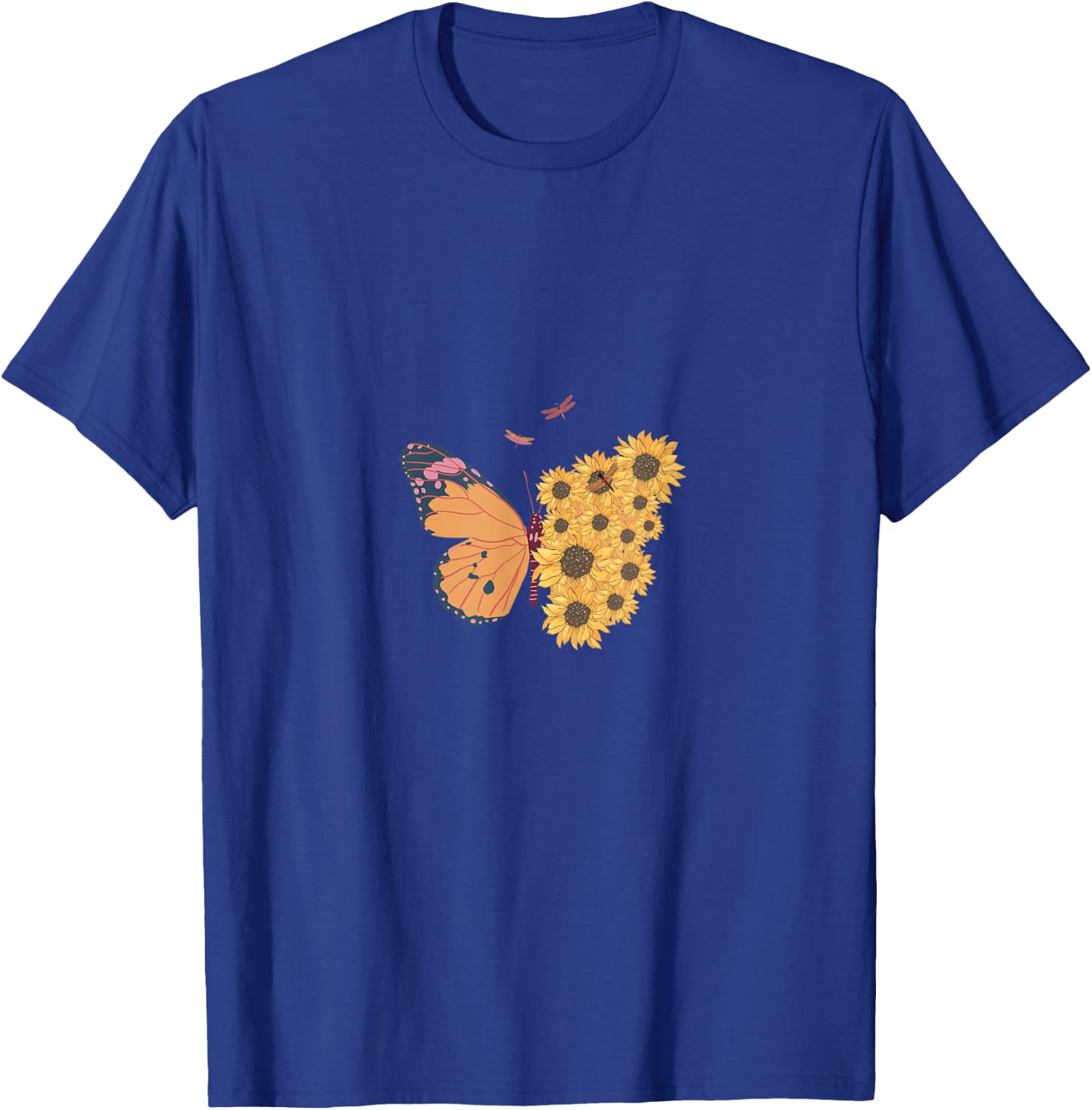 Sun Flower Butter Fly Summer Vibe Women T-Shirt - T-Shirt | Royal