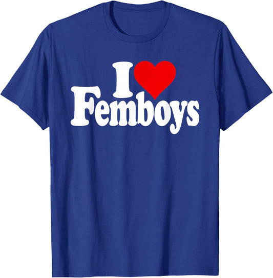 I Love Heart Feminine Men Boys Male Fun Teez , black T-Shirt - T-Shirt | Royal