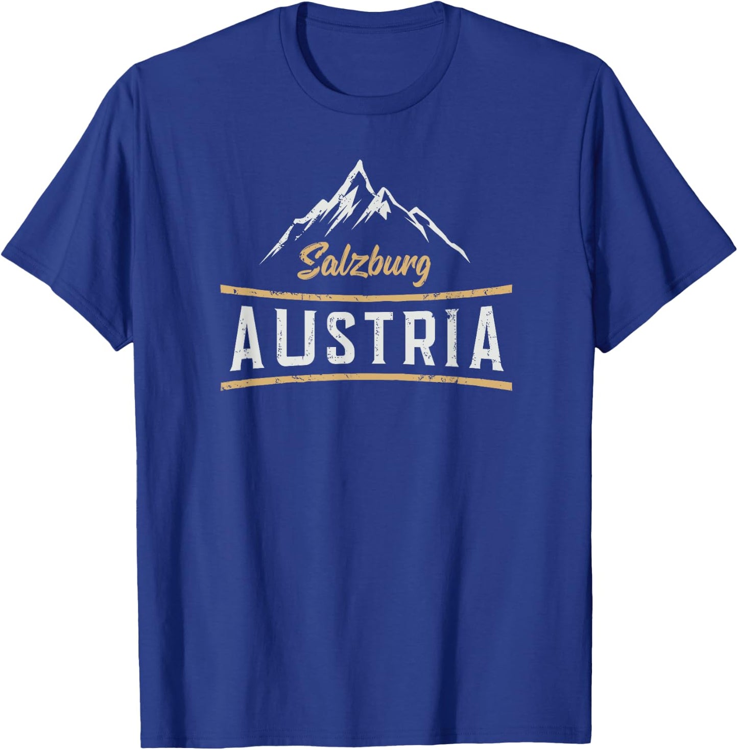 Retro Salzburg Austria Gift - Distressed Vacation T-Shirt - T-Shirt | Royal