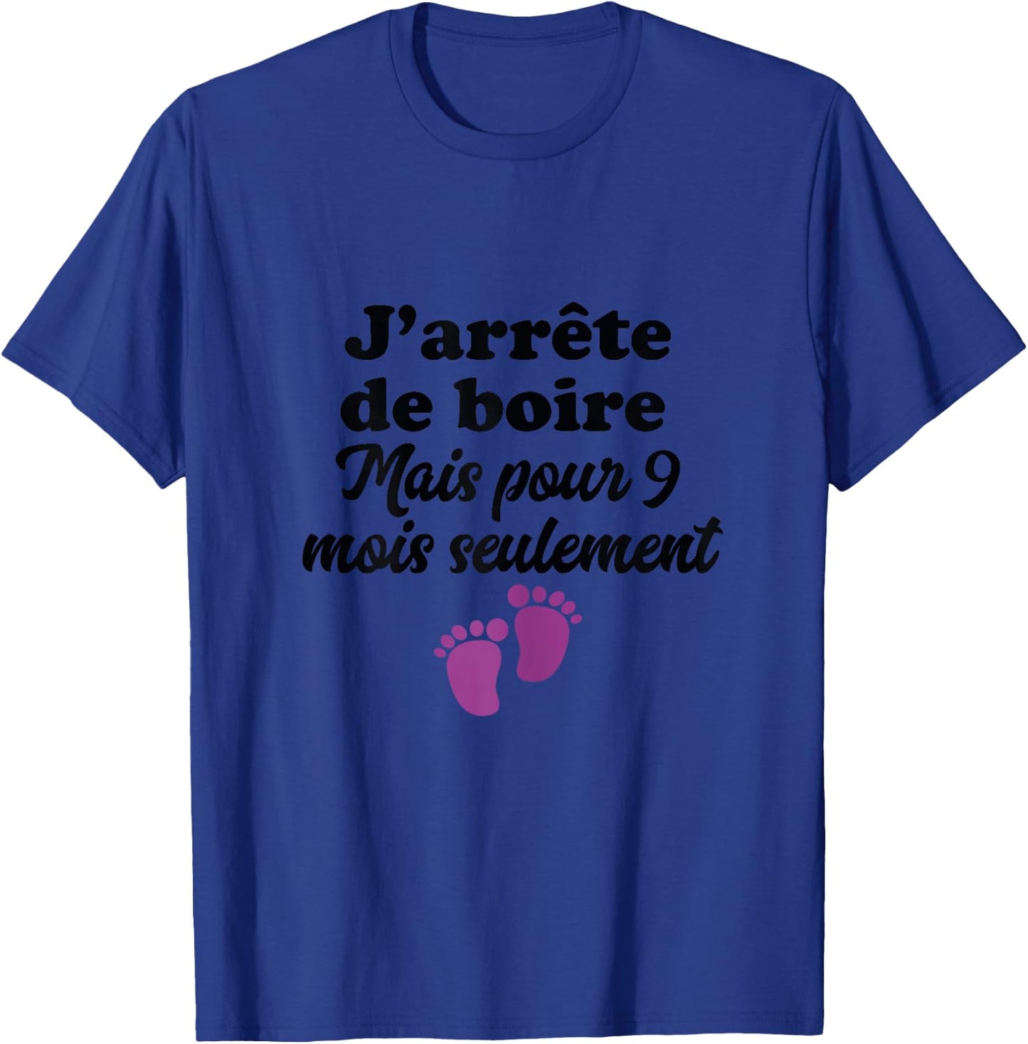 I Stop Drinking for 9 Months Pregnant Statement Woman , white, Female X-Small T-Shirt - T-Shirt | Royal