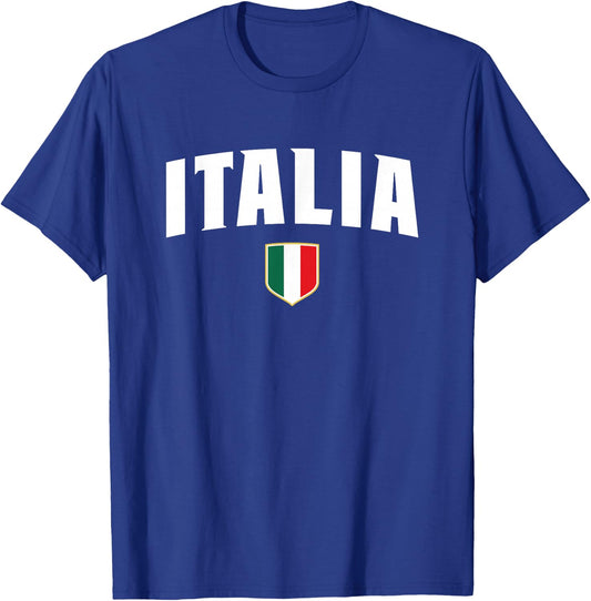 Italian Flag Italy Shirt Vintage Italia Boys & , blue T-Shirt - T-Shirt | Royal