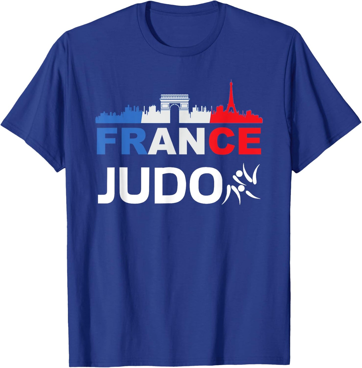 France Flag Judo Gift Jersey Judo France , Black, S T-Shirt - T-Shirt | Royal