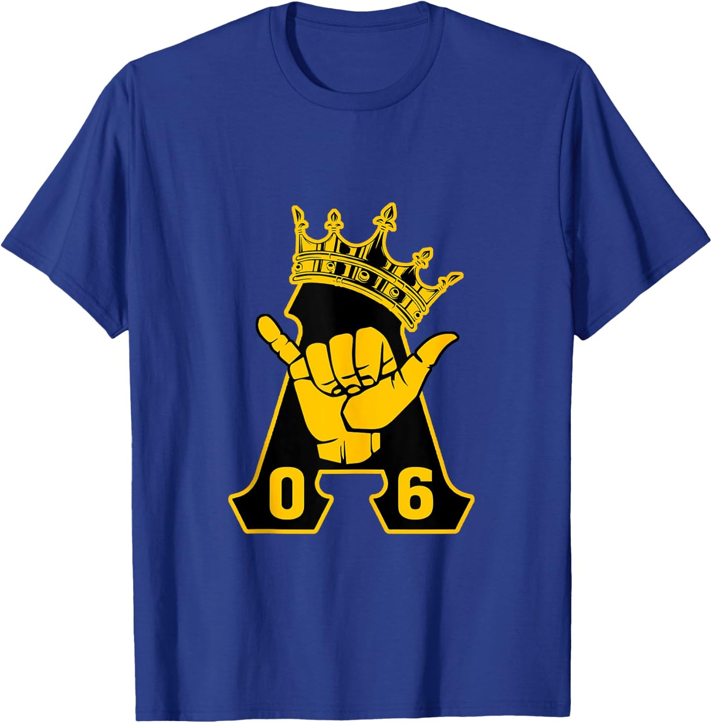 Alpha African 1906 Fraternity Hand Sign Crown T-Shirt - T-Shirt | Royal