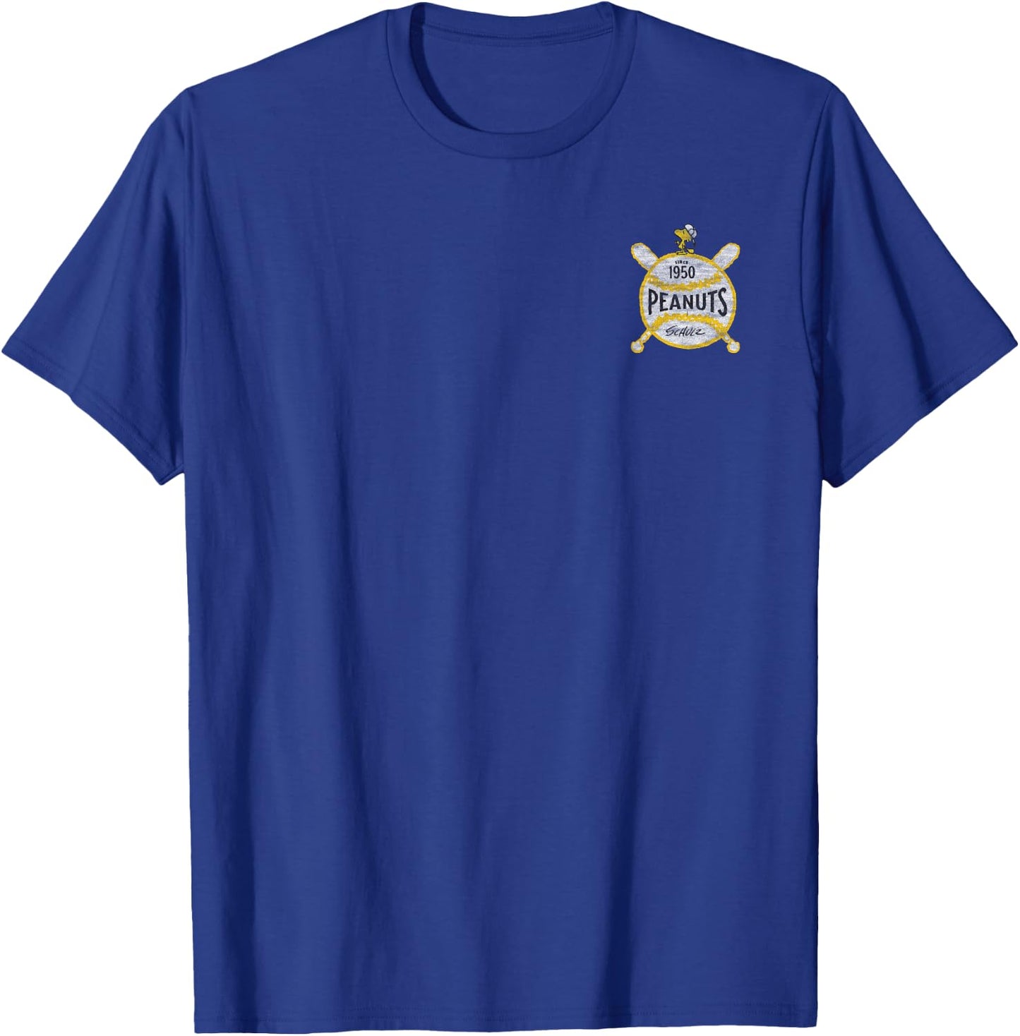 Peanuts - Woodstock Baseball 1950 T-Shirt - T-Shirt | Royal