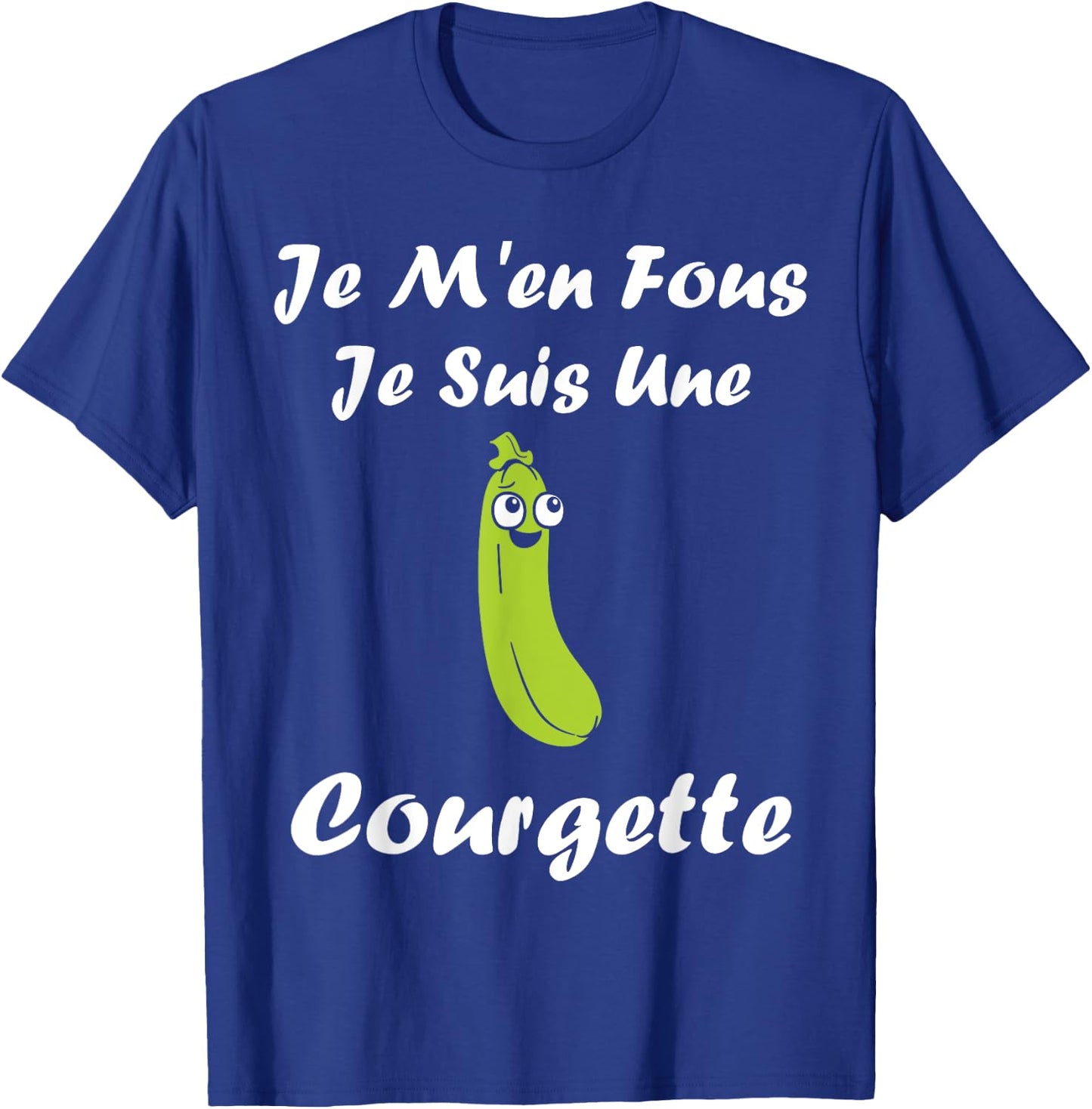 Humour Vegetables Je m'en fous je suis une Courgette , Black, S T-Shirt - T-Shirt | Royal