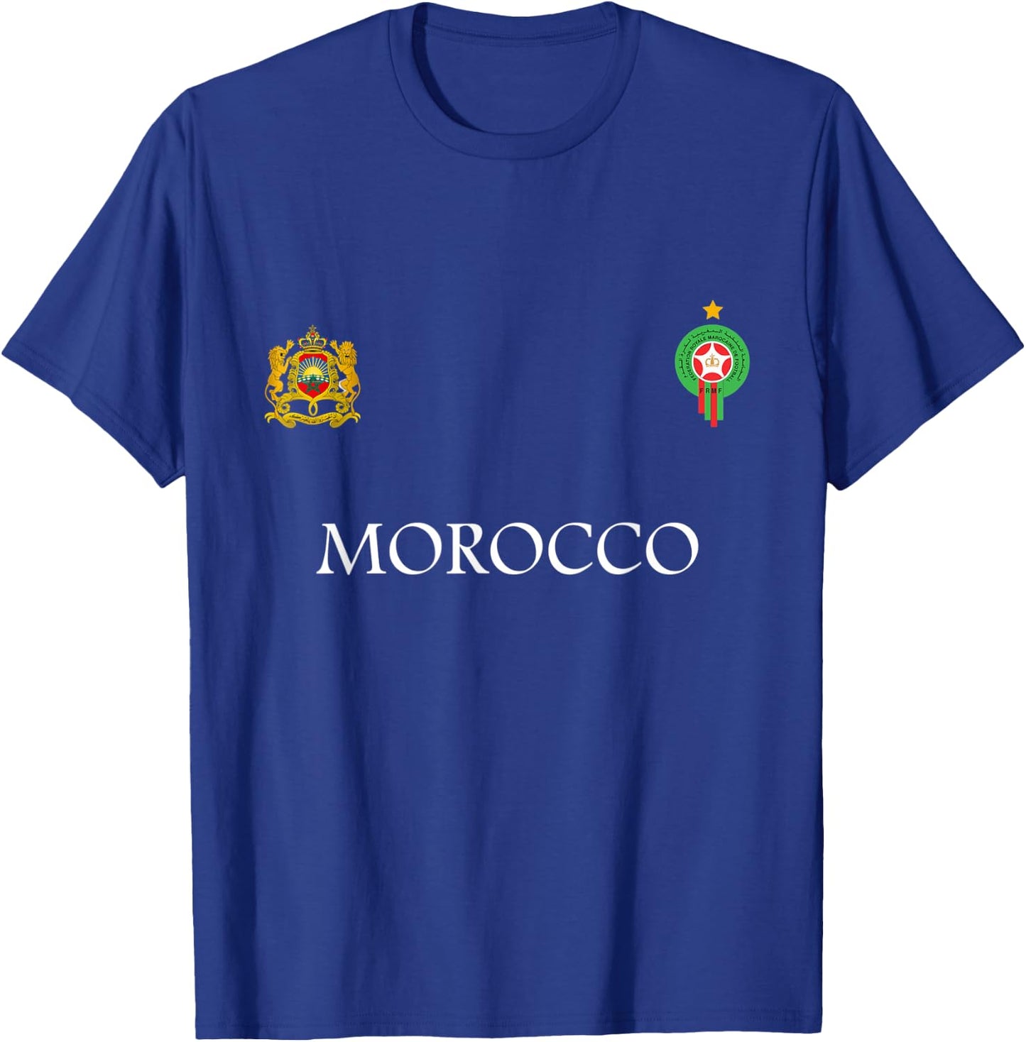 Marokko Flagge Vintage Stil Retro Marokko Fußball Marokko T-Shirt - T-Shirt | Royal